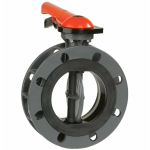 Затвор дисковый ПВХ Butterfly Valve Ду150 Ру10 межфланцевый в Нижнем Тагиле